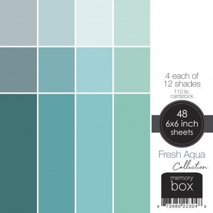 Memory Box Paper Pack 6 x 6 - SP1004 Fresh Aqua