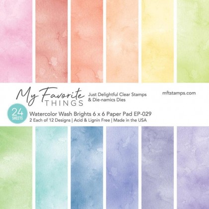 My Favorite Things Paper Pack 6x6 - Watercolor Wash Brights