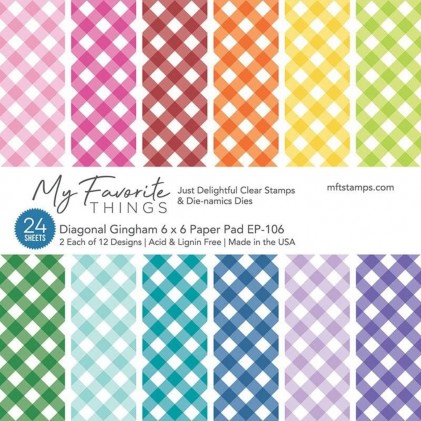 My Favorite Things Paper Pack 6x6 - Diagonal Gingham