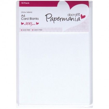 Papermania Cardpack DIN A6/C6 Karten und Umschläge - 10 Stück weiß