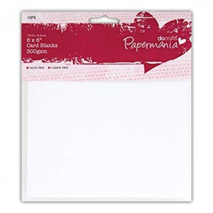 Papermania Cardpack quadratisch Karten und Umschläge - 50 Stück weiß