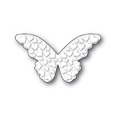 Poppy Stamps Stanzschablone - Embossed Heart Butterfly - 45% RABATT