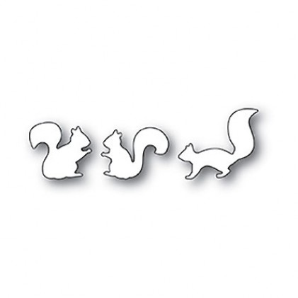 Poppy Stamps Stanzschablone - 2007 Squirrel Trio - 20% RABATT