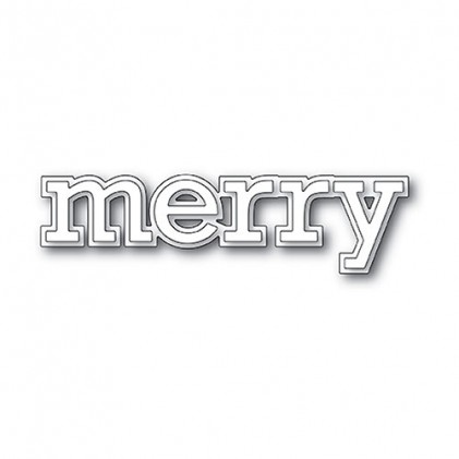 Poppy Stamps Stanzschablone - 2111 Merry Outline  - 30% RABATT