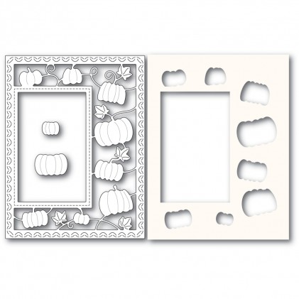 Poppy Stamps Stanzschablone - 2244 Pumpkin Patch Sidekick Frame and Stencil - 45% RABATT