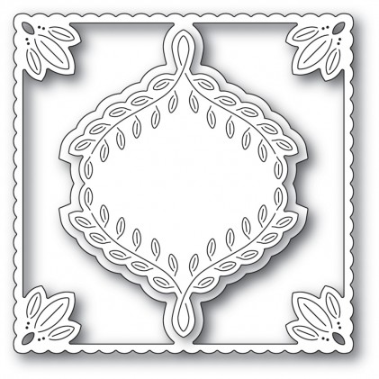 Poppy Stamps Stanzschablone - 2253 Leafy Ornament Frame - 45% RABATT