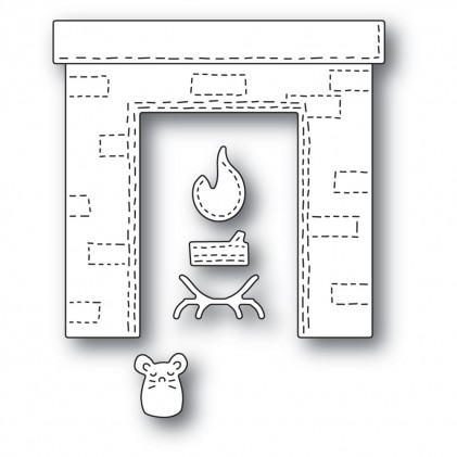 Poppy Stamps Stanzschablone - Whittle Fireplace 