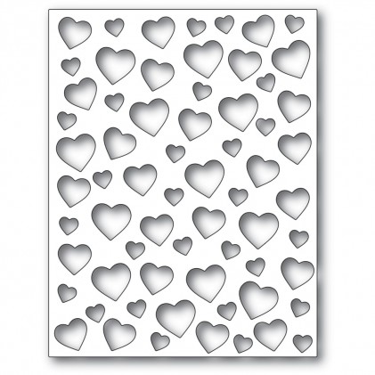 Poppy Stamps Stanzschablone - Confetti Heart Plate 