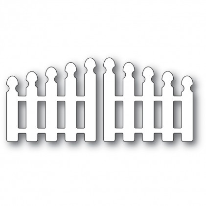 Poppy Stamps Stanzschablone - Pointy Picket Double Gate