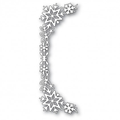 Poppy Stamps Stanzschablone - Snowflake Tall Curve Border