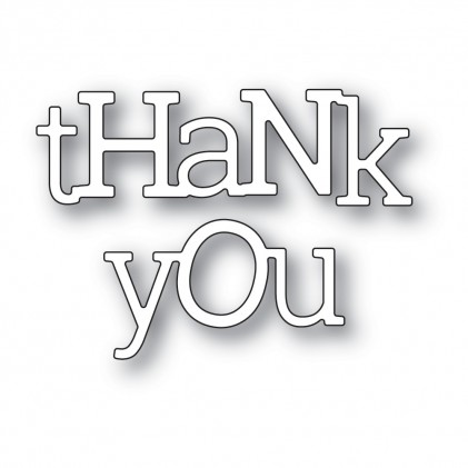 Poppy Stamps Stanzschablone - 2405 Playful Thank You - 30% RABATT