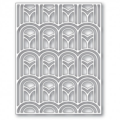 Poppy Stamps Stanzschablone - 2410 Arched Deco Plate - 20% RABATT
