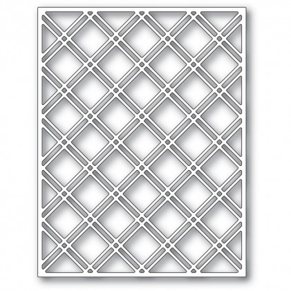 Poppy Stamps Stanzschablone - Double Diamond Lattice Plate