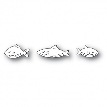 Poppy Stamps Stanzschablone - 2450 Whittle Fish Trio