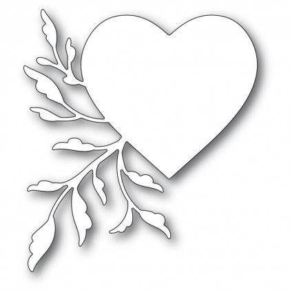 Poppy Stamps Stanzschablone - Leaf Flourish Heart