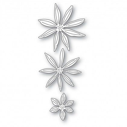 Poppy Stamps Stanzschablone - 2467 Layered Fringe Flowers