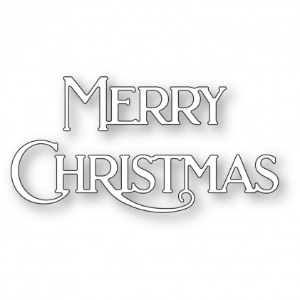 Poppy Stamps Stanzschablone - 2472 Merry Christmas Poe Script