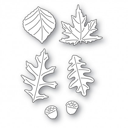 Poppy Stamps Stanzschablone - 2493 Fanciful Fall Leaves