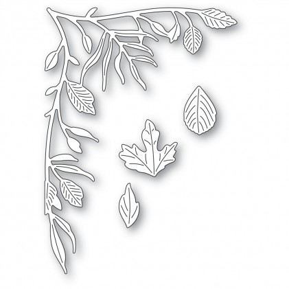 Poppy Stamps Stanzschablone - Leafy Vine Corner