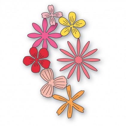 Poppy Stamps Stanzschablone - Potpourri Flower Set