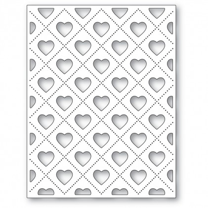 Poppy Stamps Stanzschablone - Heartfelt Pinpoint Frame