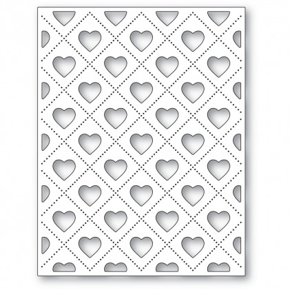 Poppy Stamps Stanzschablone - Heartfelt Pinpoint Frame