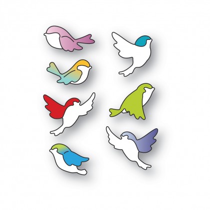 Poppy Stamps Stanzschablone - 2568 Flock of Birds 