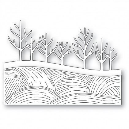 Poppy Stamps Stanzschablone - 2577 Whittle Field and Trees