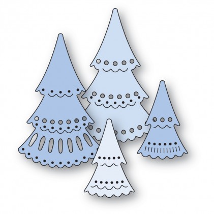 Poppy Stamps Stanzschablone - 2582 Nordic Whimsy Trees