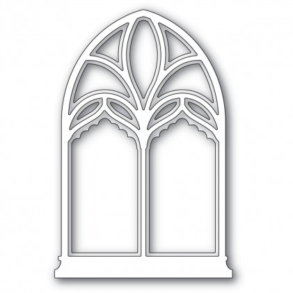 Poppy Stamps Stanzschablone - 2589 Arched Gothic Cathedral Window