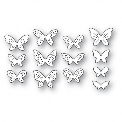 Poppy Stamps Stanzschablone - 2602 Bunches o’ Butterflies