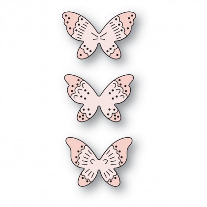 Poppy Stamps Stanzschablone - 2624 Nordic Butterfly Trio