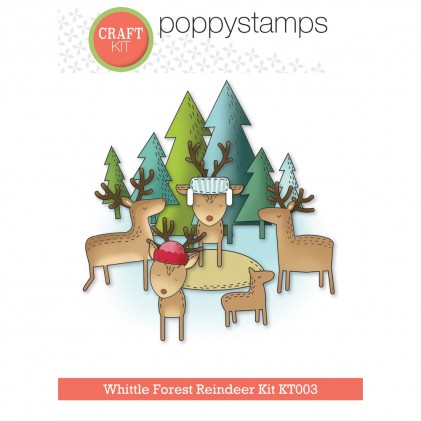 Poppy Stamps Stanzschablone - KT003 Whittle Forest Reindeer Kit