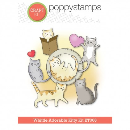 Poppy Stamps Stanzschablone - KT006 Whittle Adorable Kitty Kit