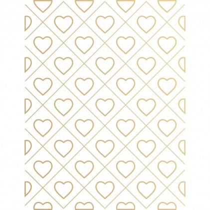 Poppy Stamps Hot Foil Plate - Criss Cross Heart