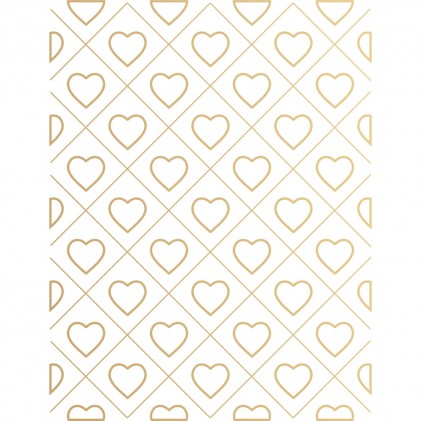 Poppy Stamps Hot Foil Plate - Criss Cross Heart