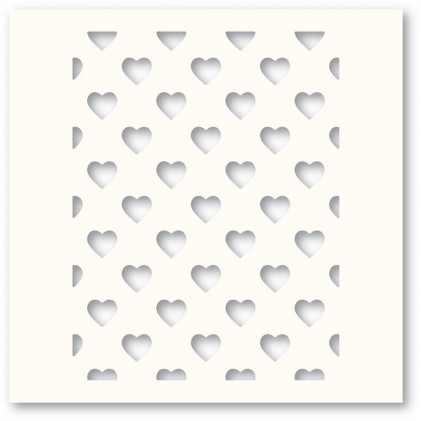 Poppy Stamps Template - Criss Cross Heart Stencil