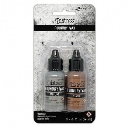 Ranger Tim Holtz Distress Foundry Wax Kit 2 Sterling & Statue