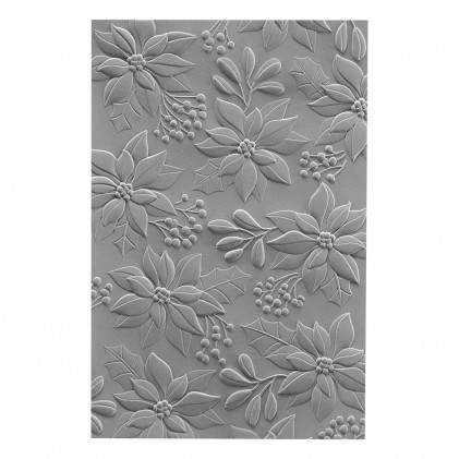 Spellbinders Scenic Poinsettias 3D Embossing Folder GROSS