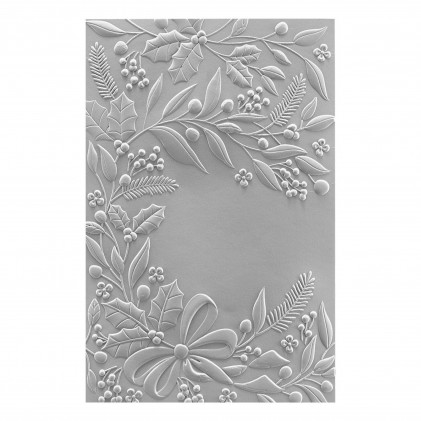 Spellbinders Holiday Floral Swag 3D Embossing Folder GROSS