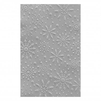Spellbinders Flurry of Snowflakes 3D Embossing Folder GROSS