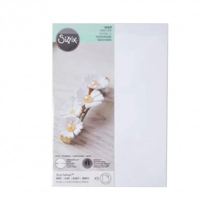 Sizzix Surfacez Metallic Shrink Plastic White