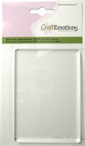 CraftEmotions Acrylblock für Clear Stamps - 7,4 cm x 10,5 cm 