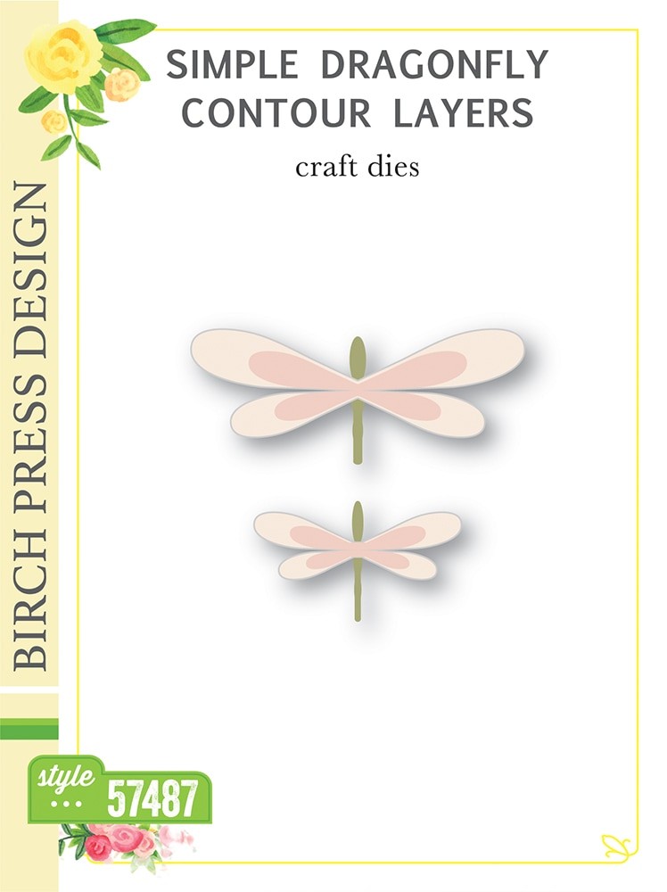 Birch Press Stanzschablone - 57487 Simple Dragonfly Contour Layers