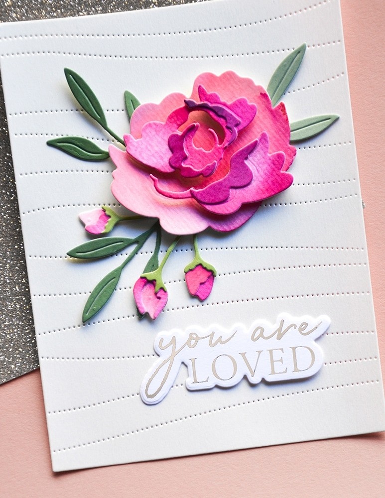 Birch Press Stanzschablone - Morning Rose and Triple Buds Contour Layers