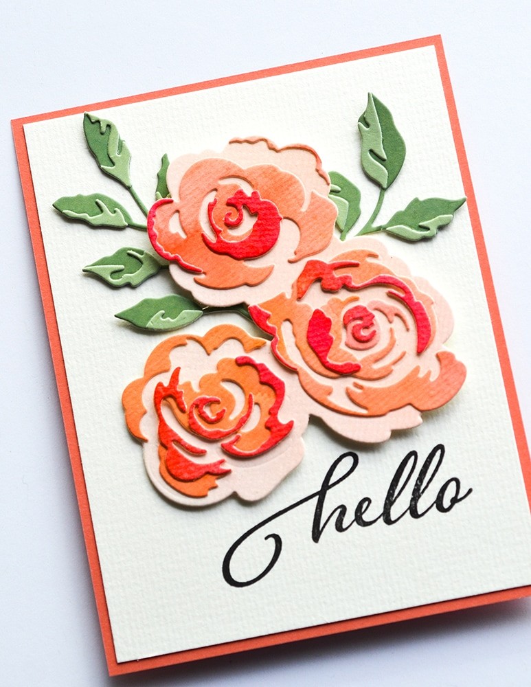 Birch Press Stanzschablone - Rose Bunch Contour Layers