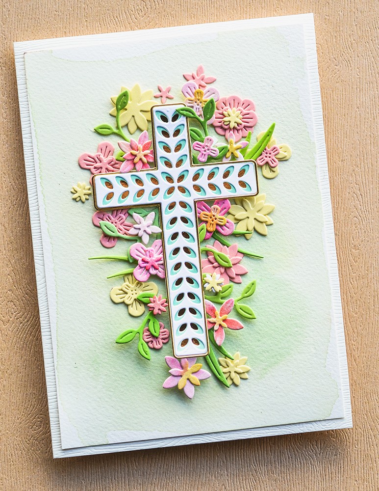 Birch Press Stanzschablone - 57537 Floral Cross Layer Set