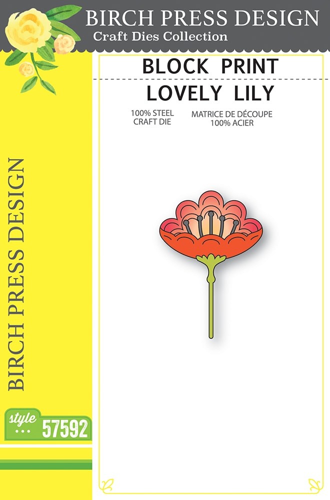 Birch Press Stanzschablone - 57592 Block Print Lovely Lily