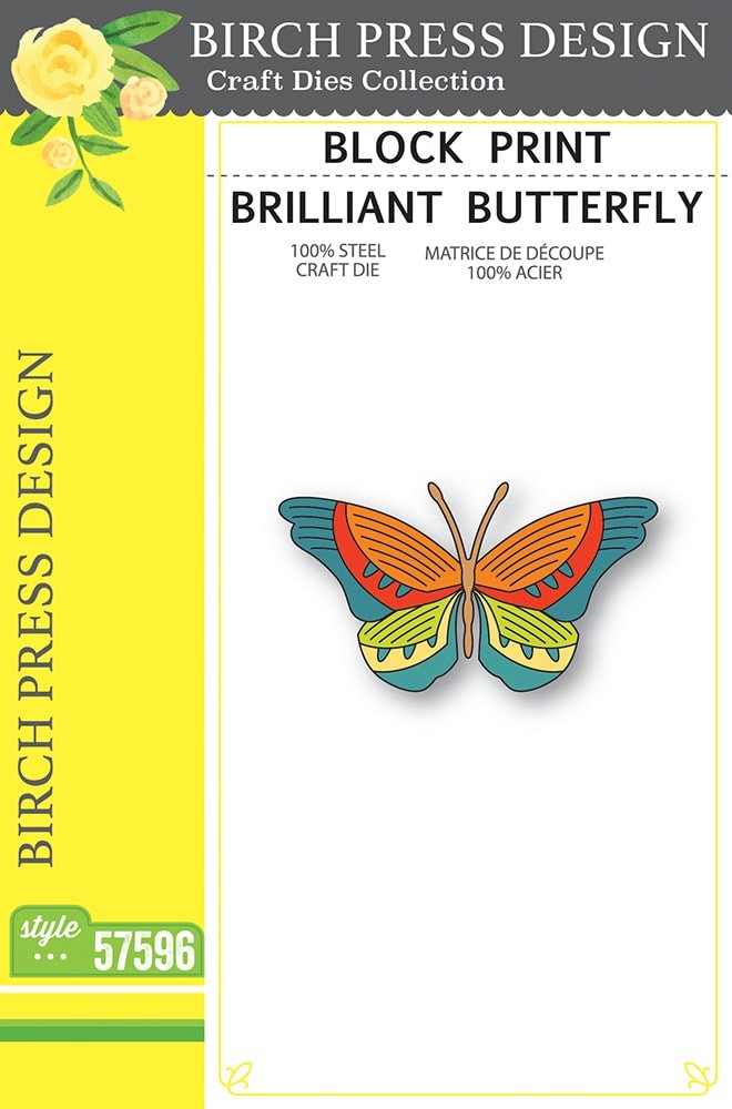 Birch Press Stanzschablone - 57596 Block Print Brilliant Butterfly