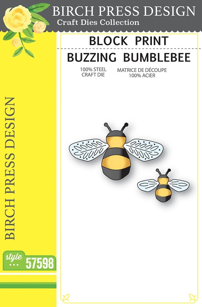 Birch Press Stanzschablone - 57598 Block Print Buzzing Bumblebee